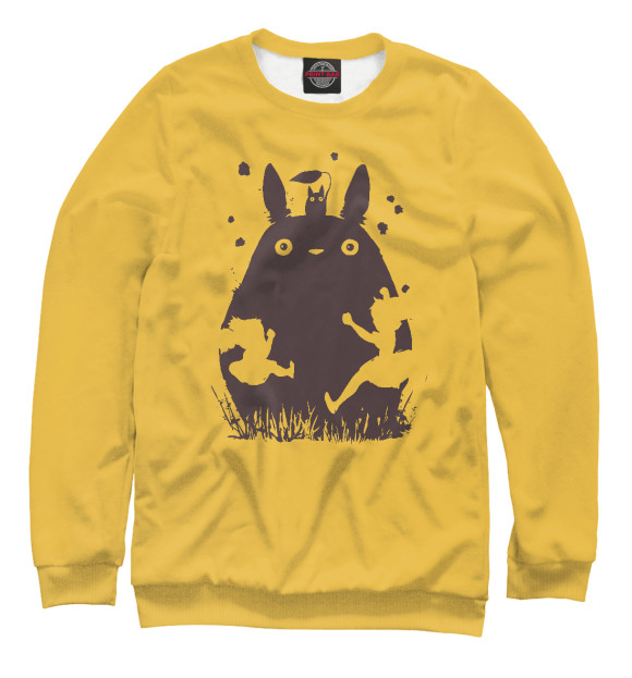 Женский свитшот с изображением Totoro цвета Белый