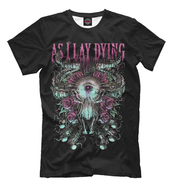 Футболка для мальчиков с изображением As I Lay Dying цвета Черный