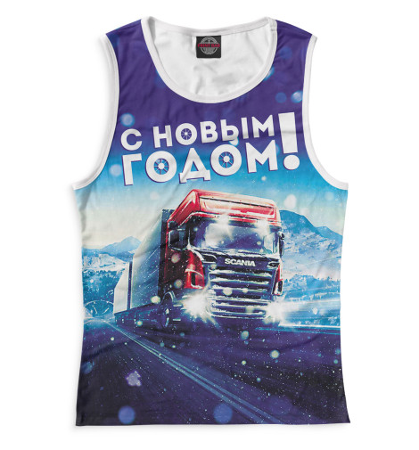 

Майки Print Bar, Белый, Новогодняя SCANIA