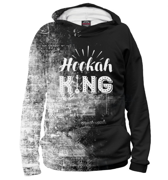 Женское худи с изображением Hookahs king цвета Белый