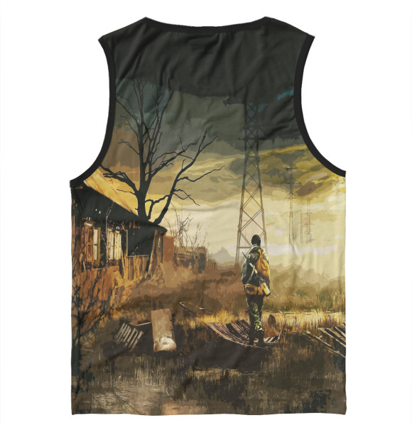 Мужская майка с изображением Stalker цвета Белый