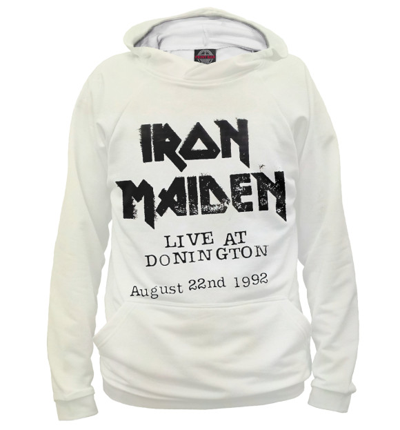 Женское худи с изображением Iron Maiden цвета Белый