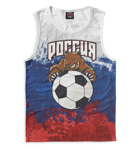 Мужская майка с притом Сборная России цвета Белый Мужская майка с изображением Сборная России цвета Белый