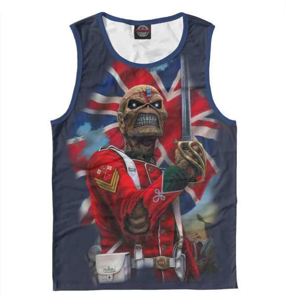 Мужская майка с изображением Мертвый солдат цвета Белый