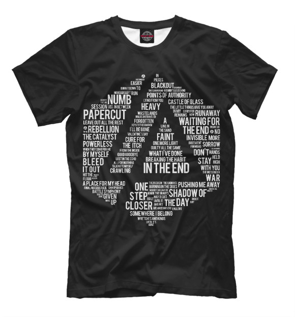 Мужская футболка с изображением Песни Linkin Park цвета Черный