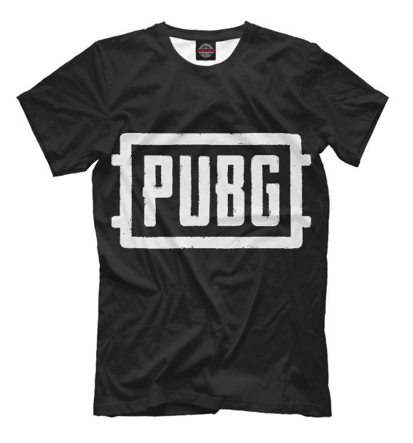 Мужская футболка с изображением PUBG цвета Черный