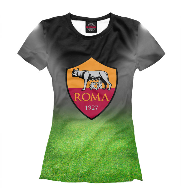 Футболка для девочек с изображением FC Roma цвета Белый