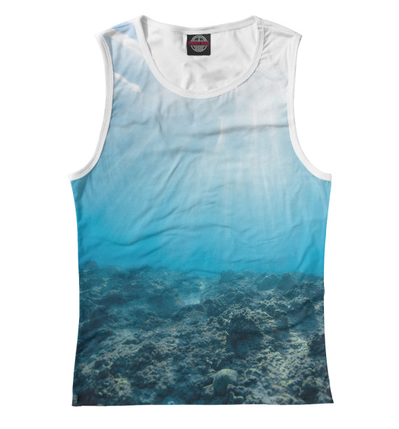 Майка для девочки с изображением Морское дно цвета Белый