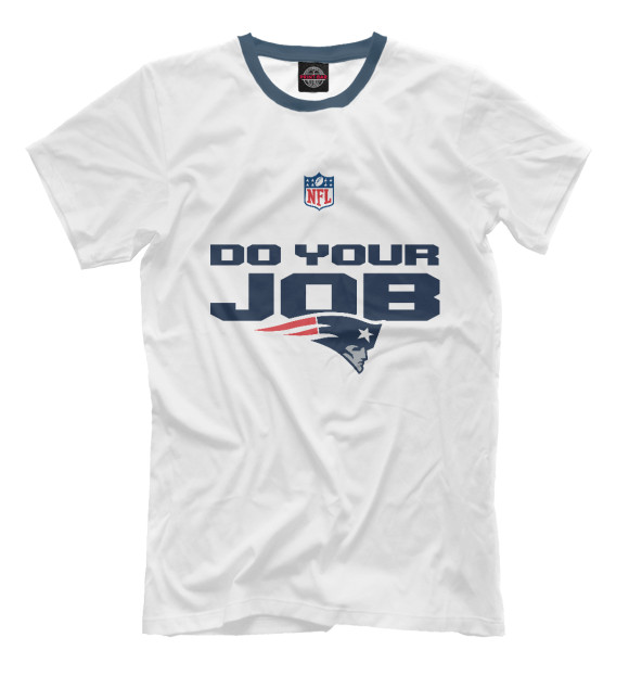 Мужская футболка с изображением Американский футбол цвета Молочно-белый