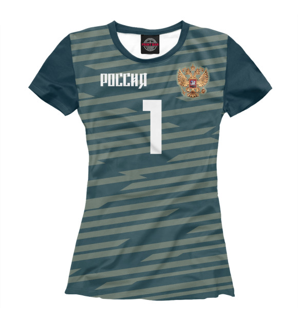 Женская футболка с изображением Номер 1 АКИНФЕЕВ. Надписи на русском! цвета Белый