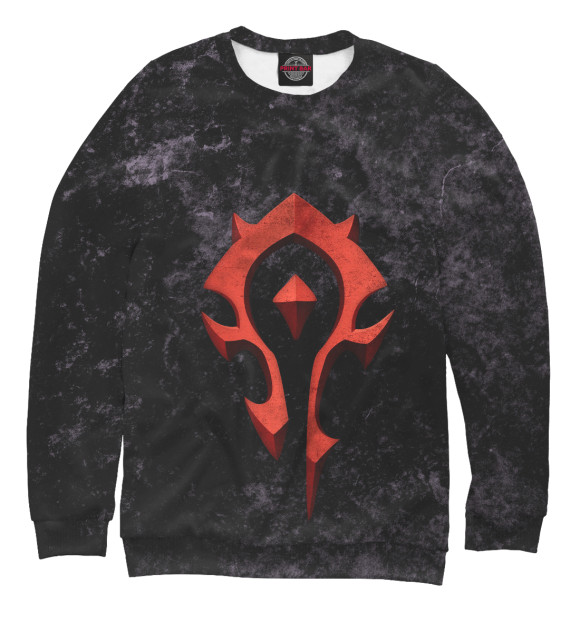 Мужской свитшот с изображением Horde цвета Белый