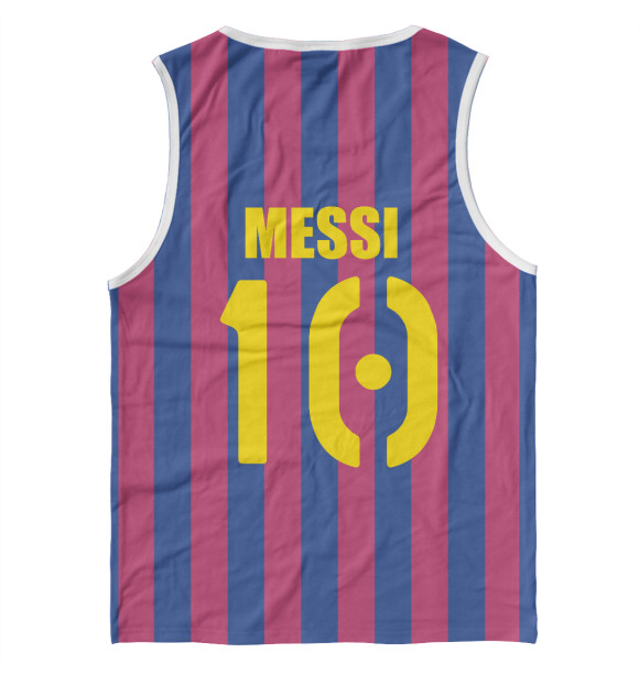 Мужская майка с изображением FC Barcelona MESSI 10 цвета Белый