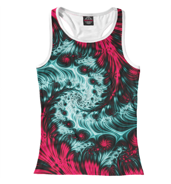 Женская майка-борцовка с изображением Психоделика цвета Белый