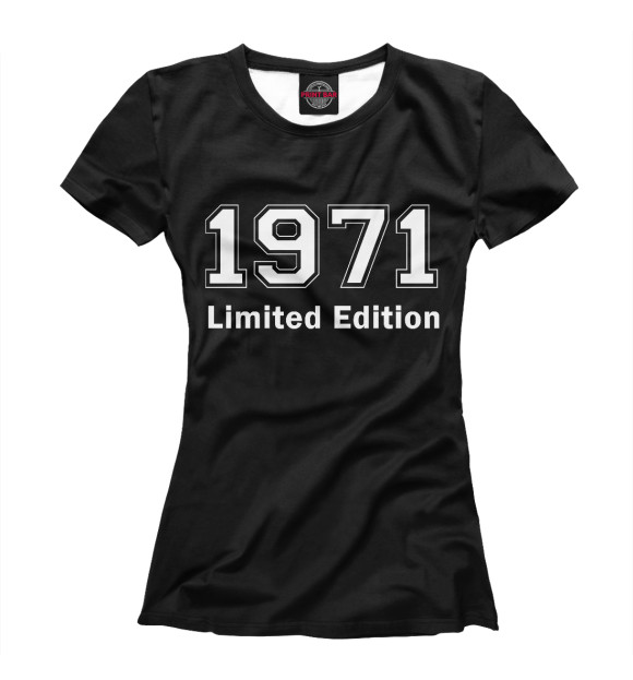 Женская футболка с изображением 1971 цвета Белый