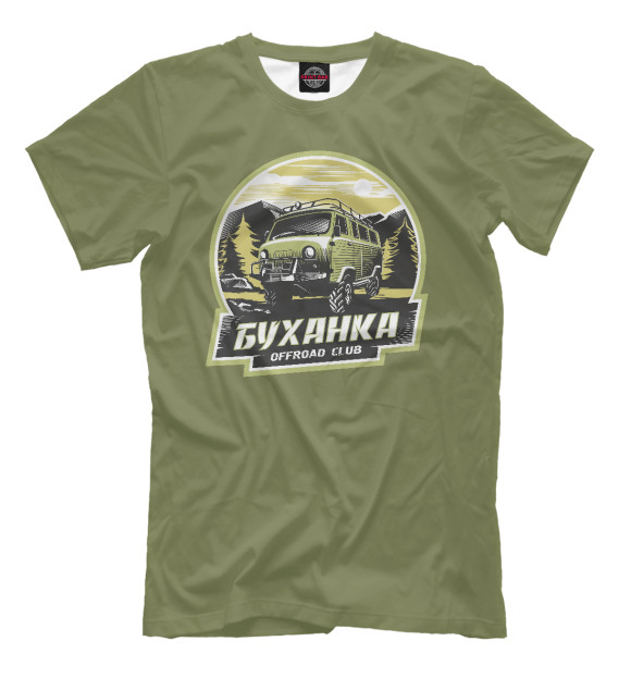 Футболка для мальчиков с изображением УАЗ цвета Серый