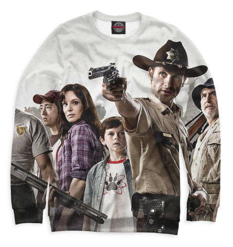 

Свитшоты Print Bar, Белый, Ходячие мертвецы