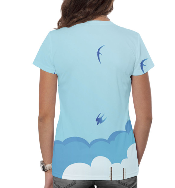 Женская футболка с изображением Пока летит - отдыхаем! цвета Белый