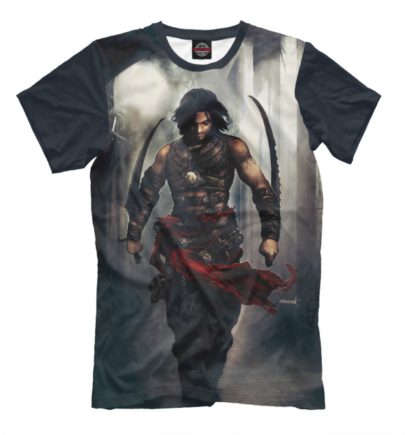 Мужская футболка с изображением Prince of Persia: Warrior Within цвета Черный