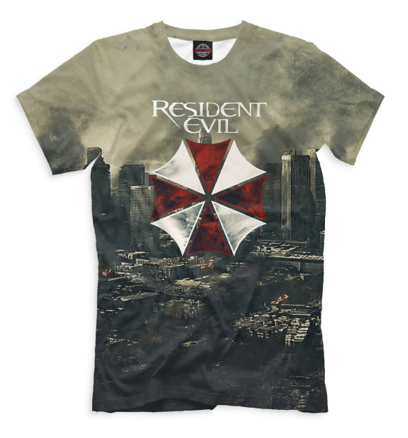 Мужская футболка с изображением Обитель зла цвета Черный