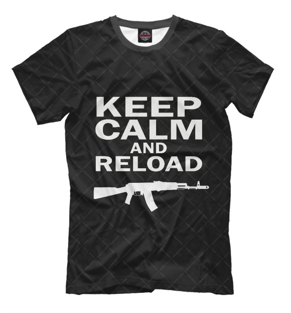 Футболка для мальчиков с изображением Keep calm and reload цвета Черный