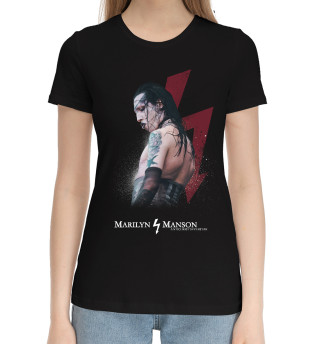 Хлопковая футболка для девочек Marilyn Manson Shock-Rock