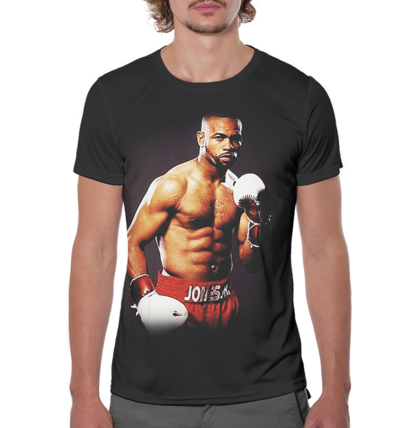 Мужская футболка с изображением Бокс цвета Белый