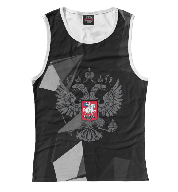 Женская майка с изображением Russia цвета Белый