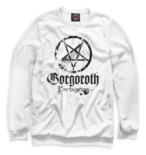 Мужской свитшот с изображением Gorgoroth цвета Белый