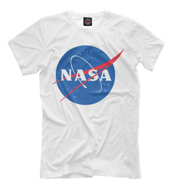 Мужская футболка с изображением NASA цвета Молочно-белый