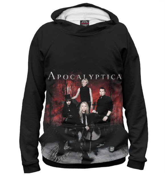 Женское худи с изображением Apocalyptica цвета Белый