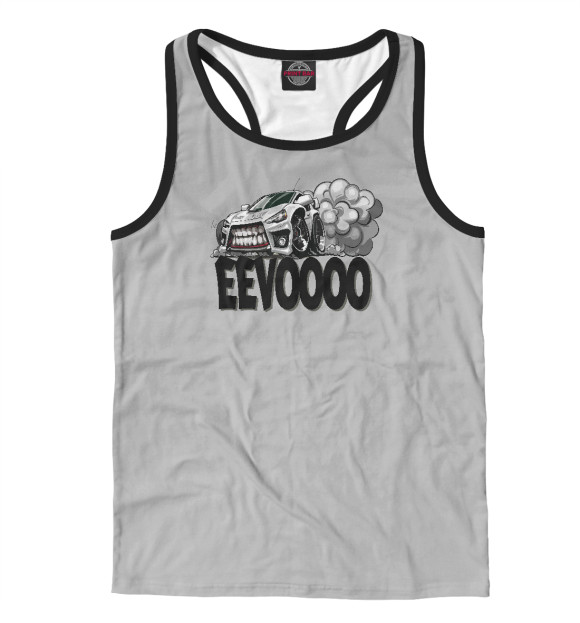 Мужская майка-борцовка с изображением EVOLUTION EEEVOOOO цвета Белый