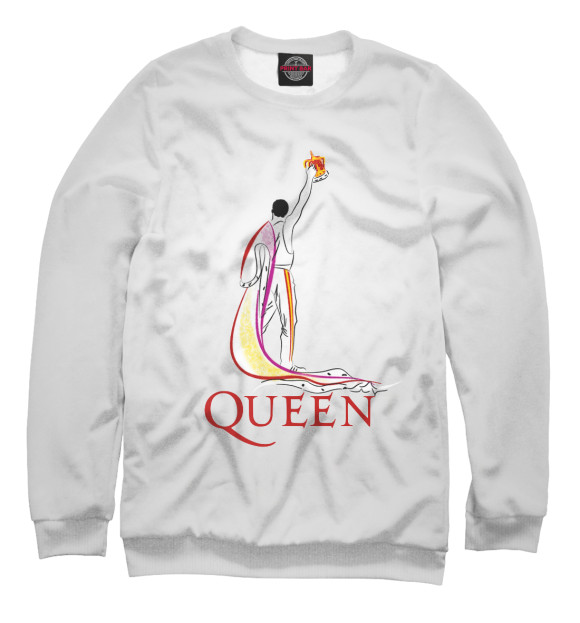 Свитшот для девочек с изображением Queen цвета Белый