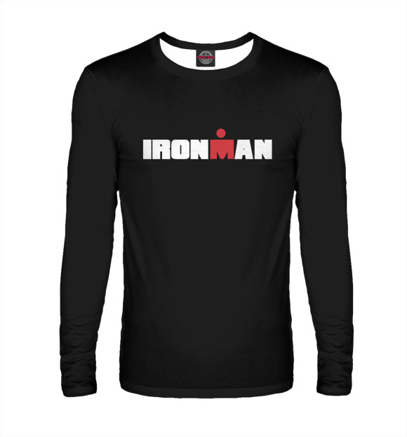 Мужской лонгслив с изображением Ironman цвета Белый