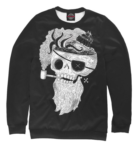 

Свитшоты Print Bar, Белый, Пират