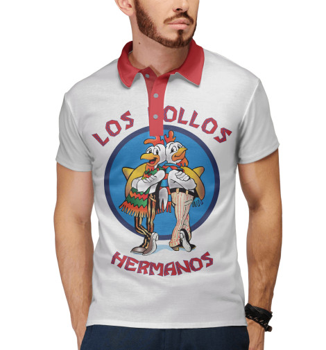 

Поло Print Bar, Белый, Los Pollos Hermanos
