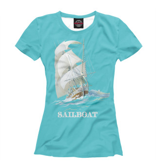 Женская футболка Sailboat