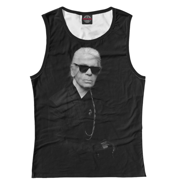 Майка для девочки с изображением Karl Lagerfeld цвета Белый