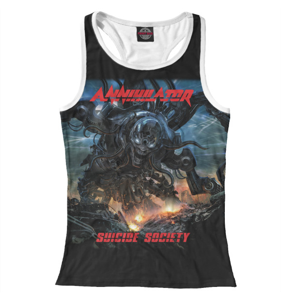 Женская майка-борцовка с изображением Annihilator цвета Белый