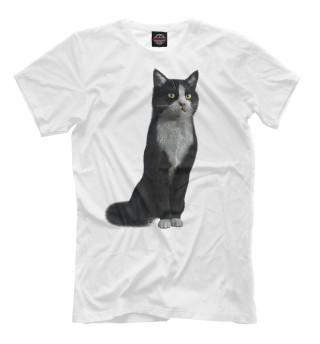 Мужская футболка Кот с манишкой