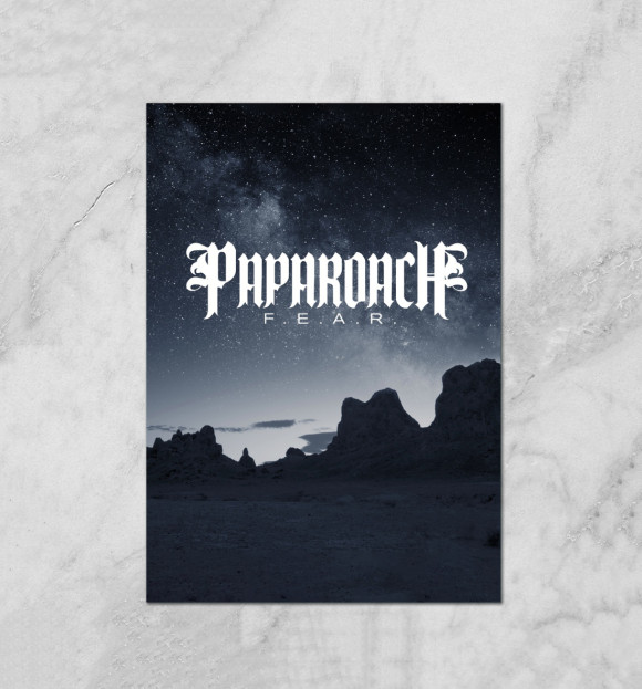 Плакат с изображением Papa Roach цвета Белый