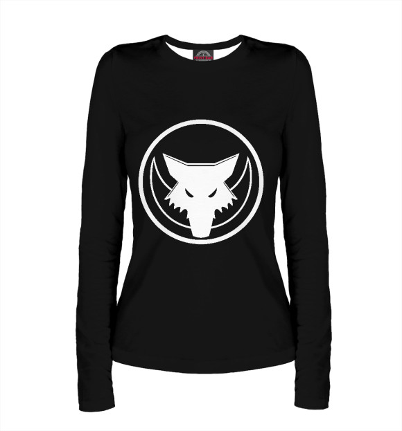 Женский лонгслив с изображением Лунные волки цвета Белый