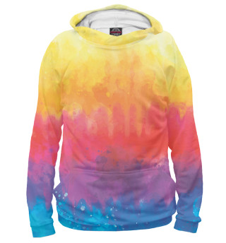 Мужское худи Акварель (Tie-dye)