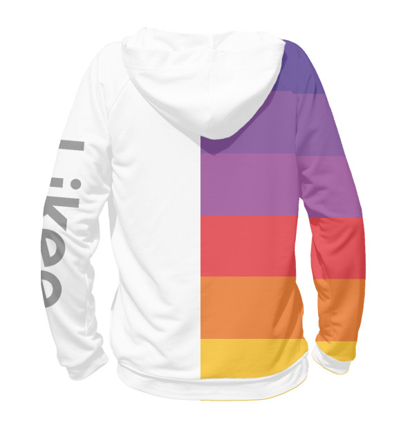 Мужское худи с изображением Likee цвета Белый