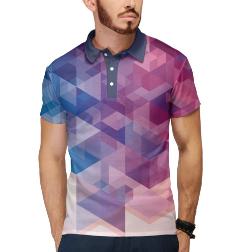 

Поло Print Bar, Белый, Triangular