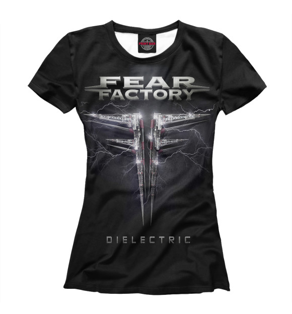 Женская футболка с изображением Fear Factory цвета Белый