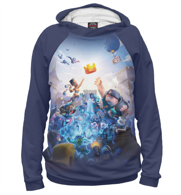 Женское худи с изображением Clash Royale цвета Белый