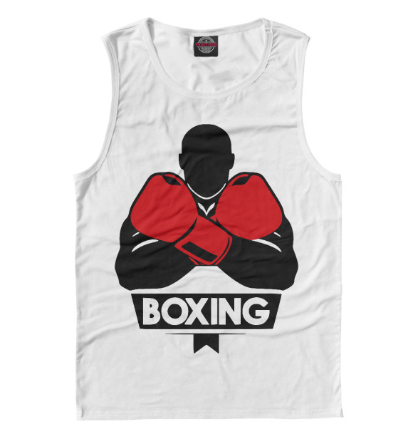 Майка для мальчика с изображением Бокс цвета Белый