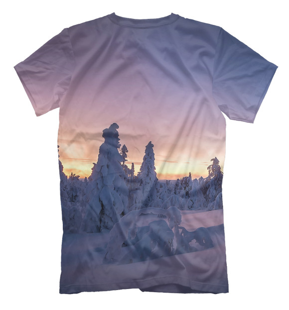 Мужская футболка с изображением SIBERIA цвета Белый