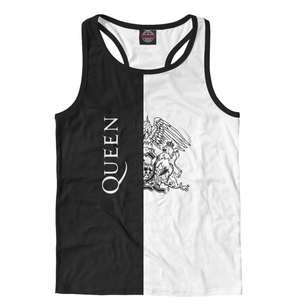 Мужская майка-борцовка с изображением Queen цвета Белый