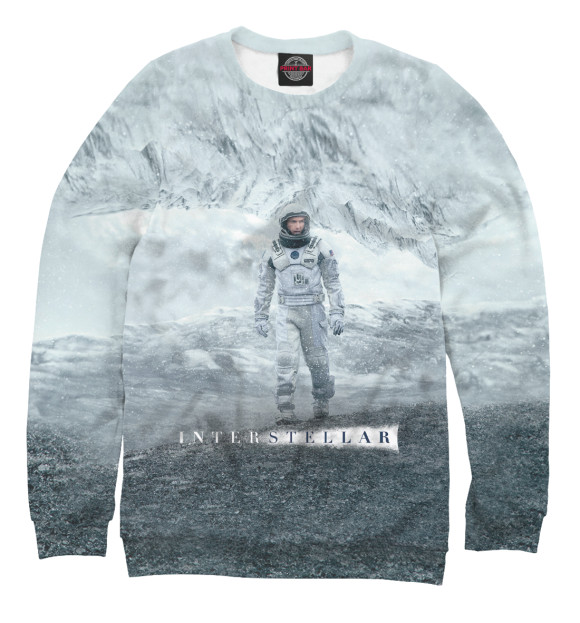 Мужской свитшот с изображением Интерстеллар цвета Белый